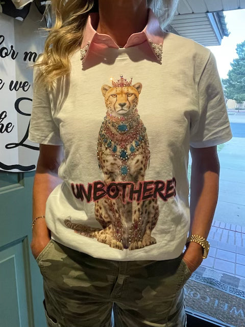 Short Sleeve Cheetah Unbothered T Shirt
