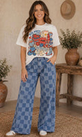 Blue checkered