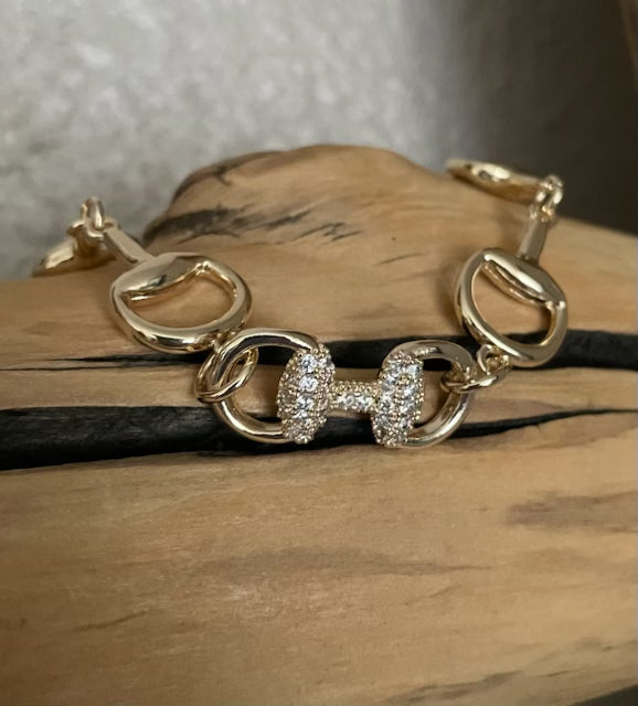 Gold Bit Bangel Bracelet