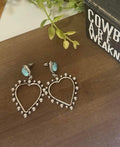 Silver heart earrings
