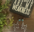 Silver Lightening Bolt Earrings