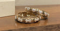 Gold Pearl Bow Bangle