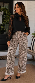 Pre-order zebra print pants