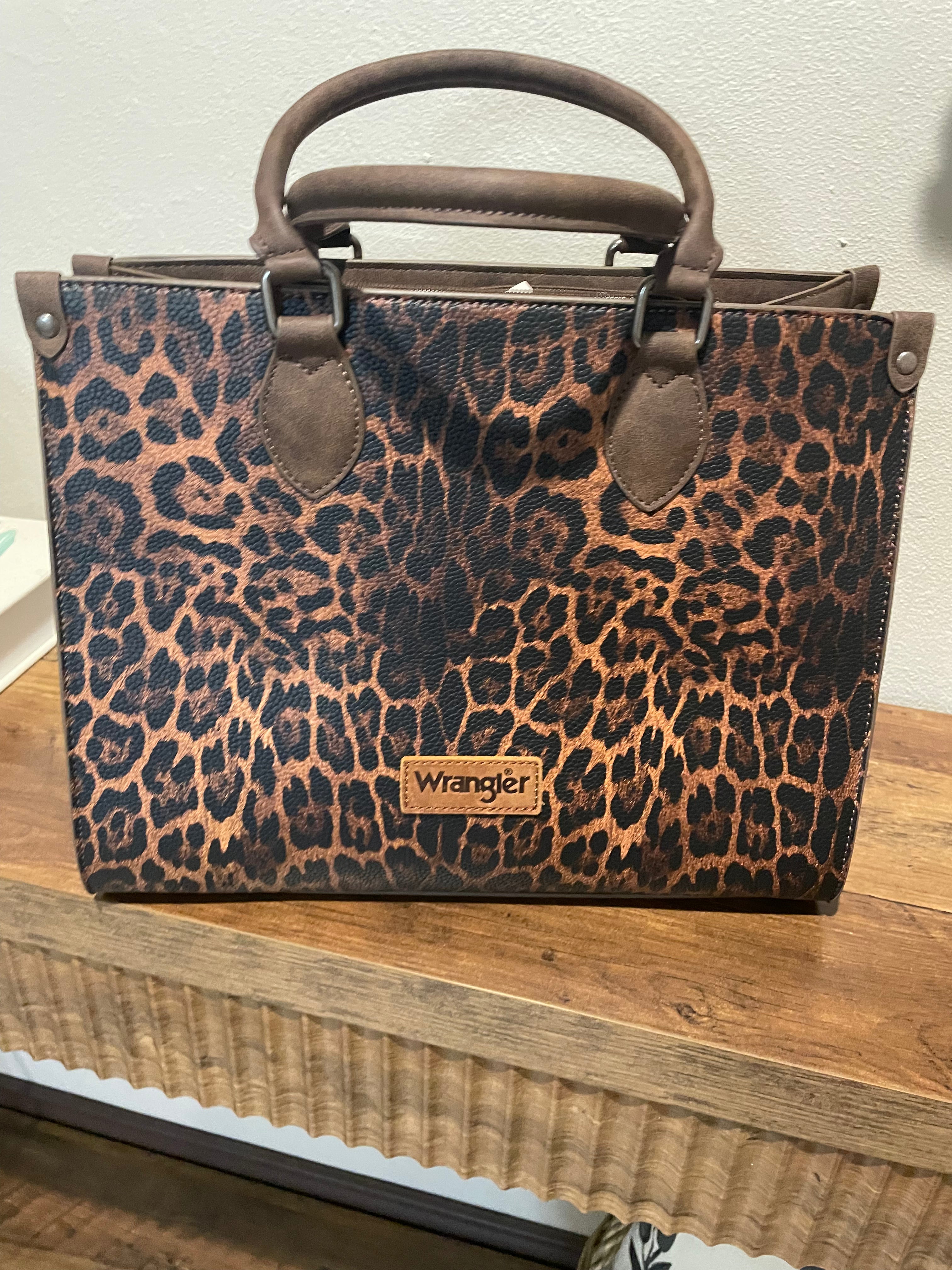 Leapard Leather Hand Bag