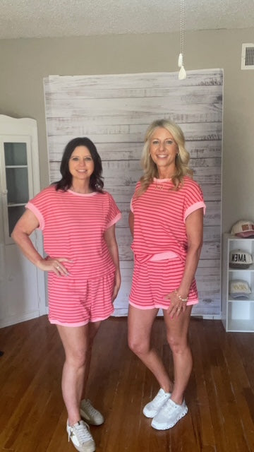 Pink Stripped Set