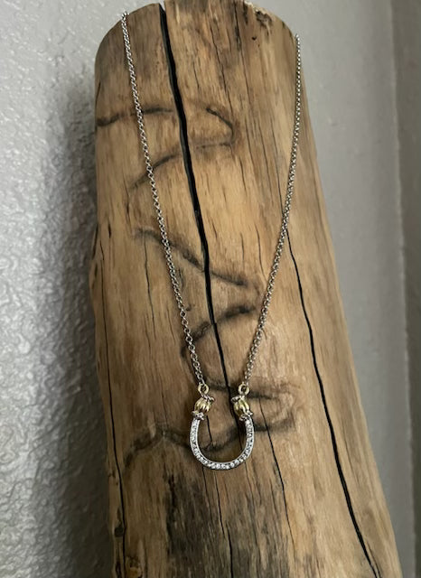 Gold/silver Horseshoe Necklace